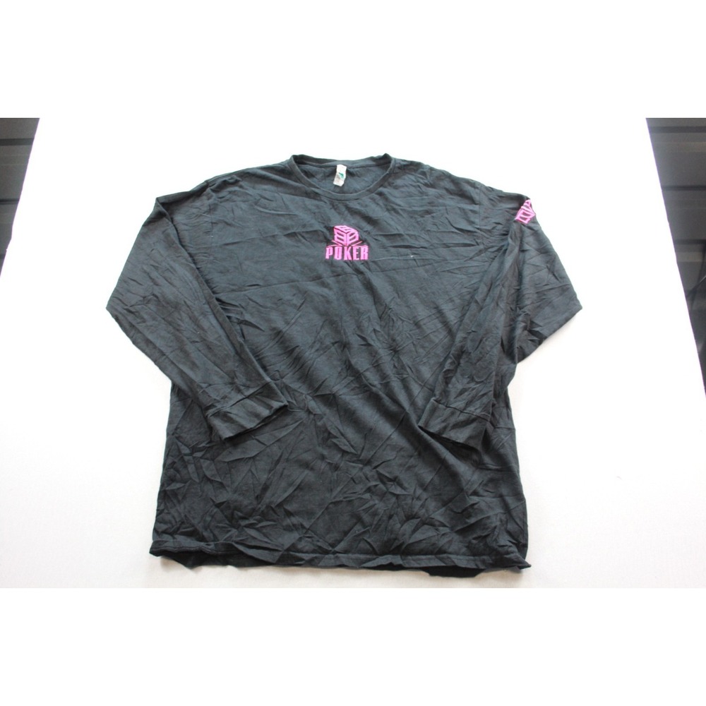 Lane Seven Men Black Shirt Poker Long Sleeve Crew Neck Size XL